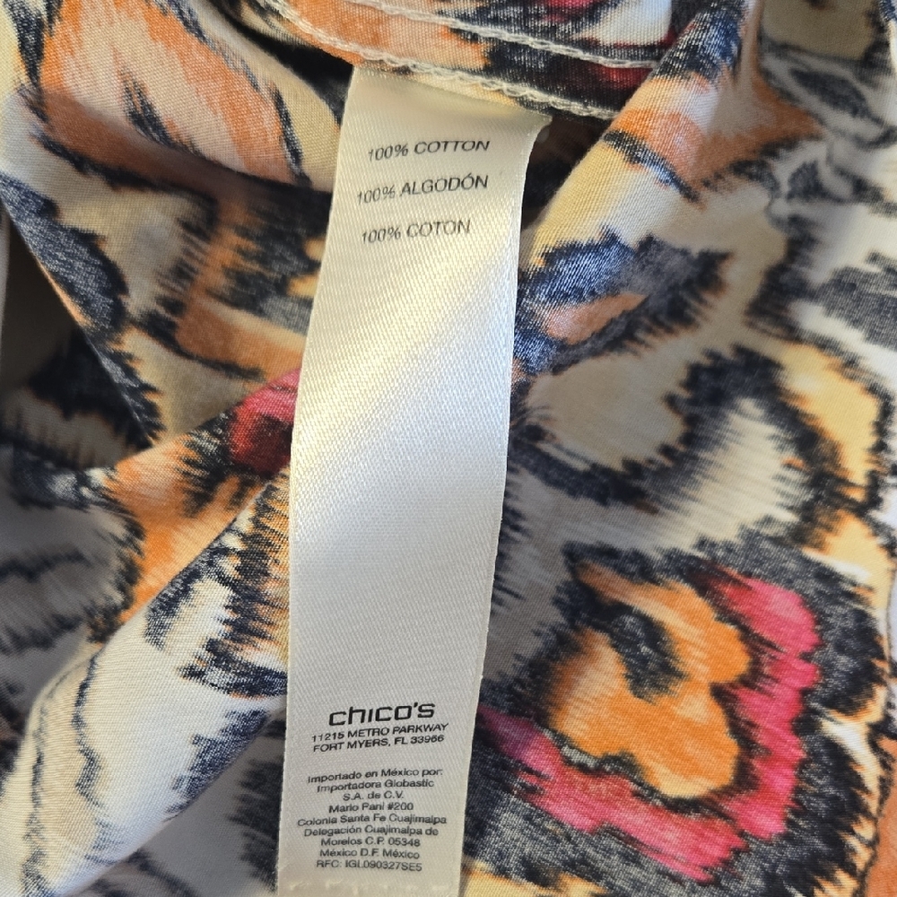 Chico's Vibrant Patterned Button Down Shirt - image 9